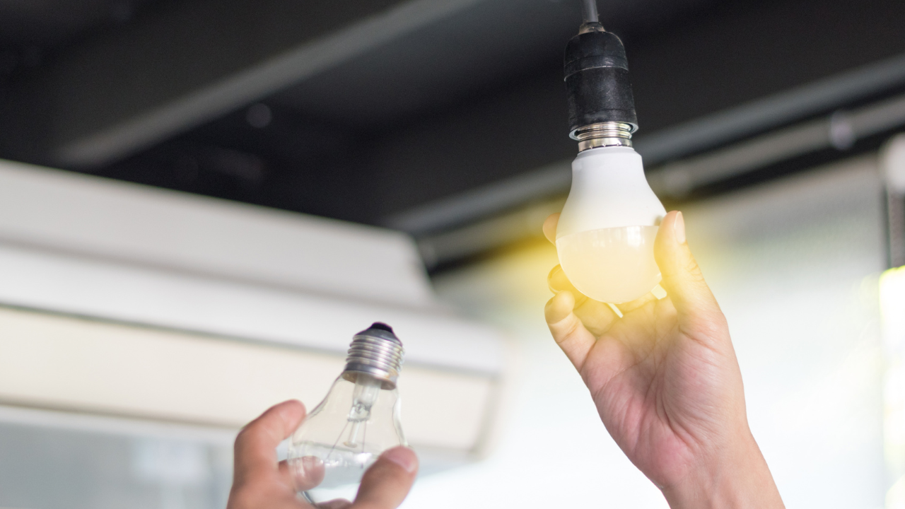 LED lighting upgrades commercial office interior