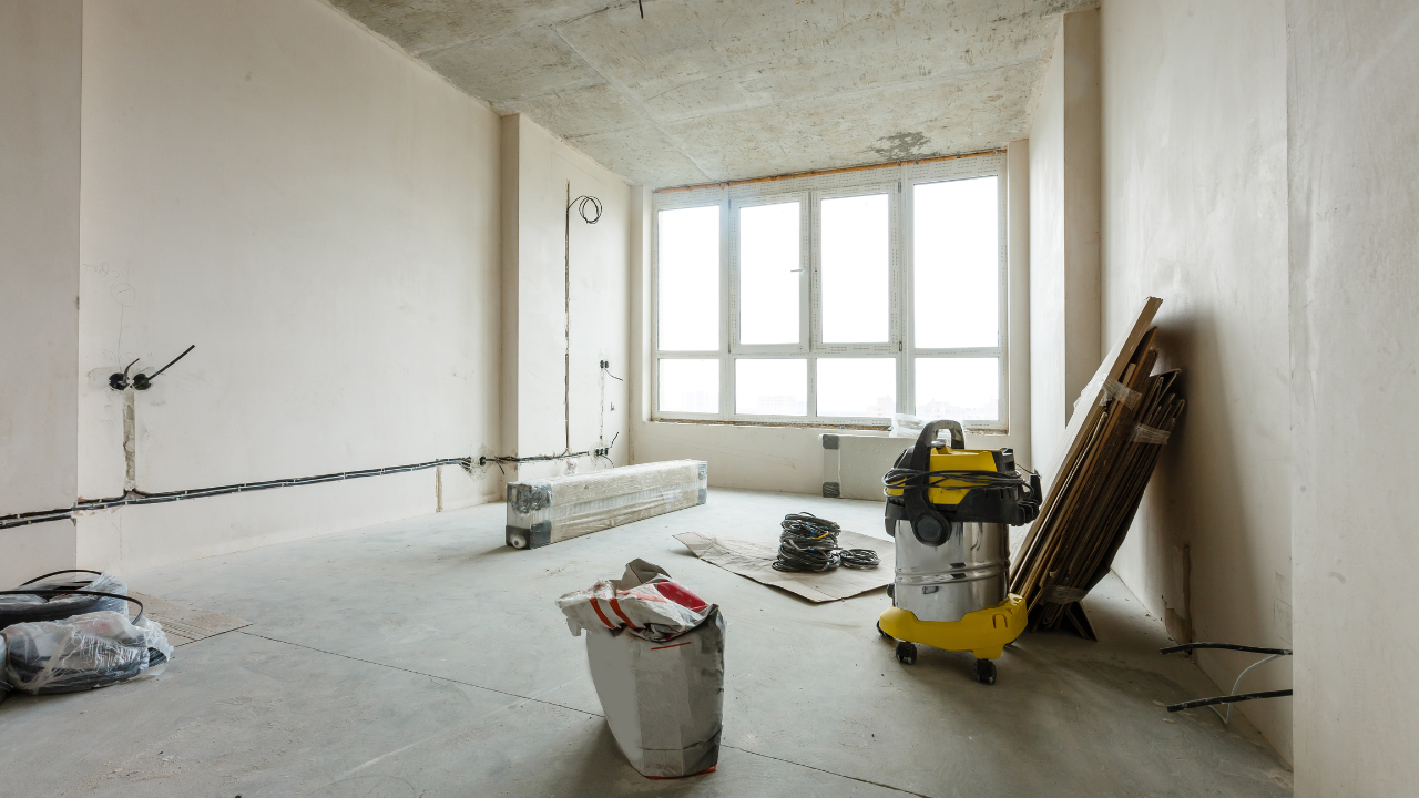 Commercial electrical renovation project underway in an occupied commercial building